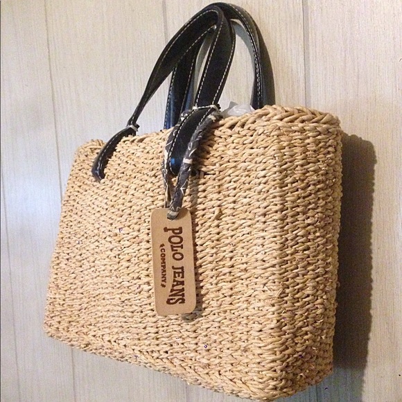 ralph lauren raffia bag